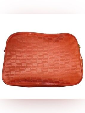 NEW Estee Lauder Orange Make Up Bag Cosmetic Case Travel Zip
Bag